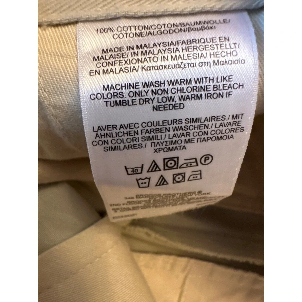 Brooks Brothers Boys Beige Cotton Pants Size 10 Classic Fit Freppy Church School